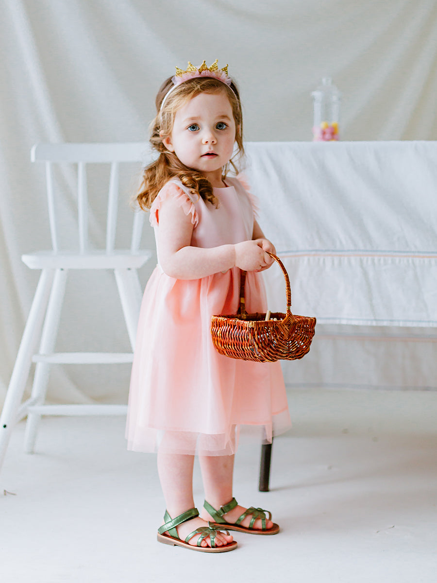 Tresco Dress, Coral Pink – view 3