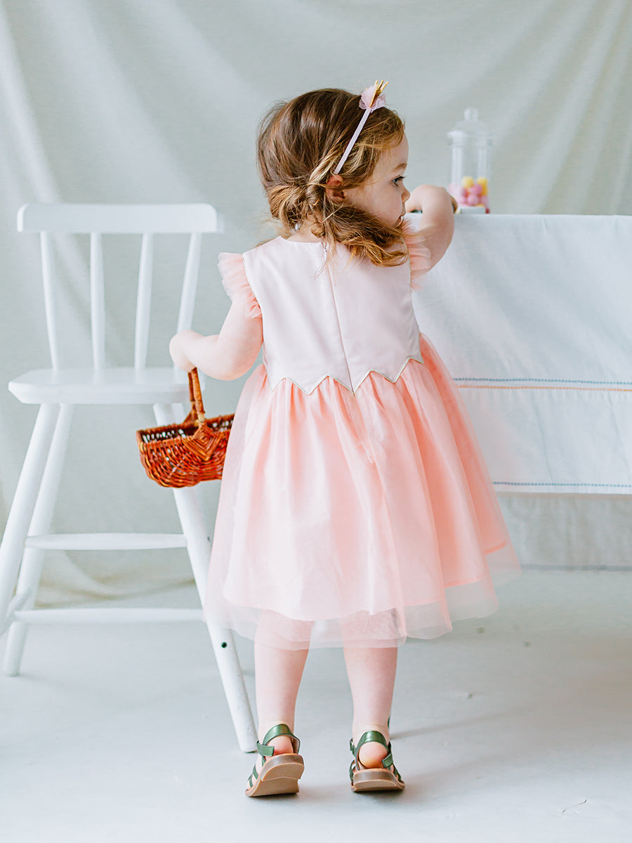 Tresco Dress, Coral Pink – view 4