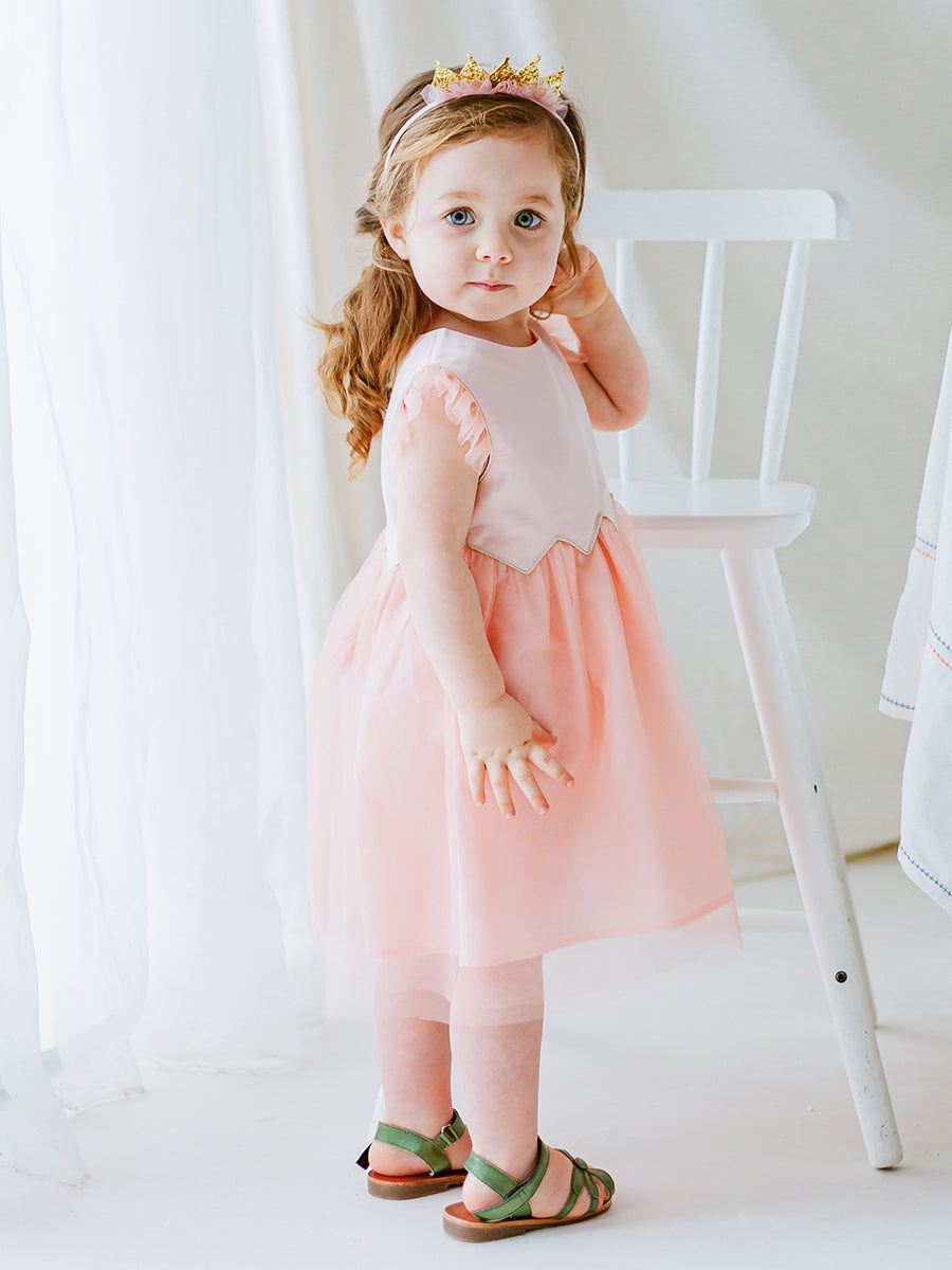 Tresco Dress, Coral Pink – view 5
