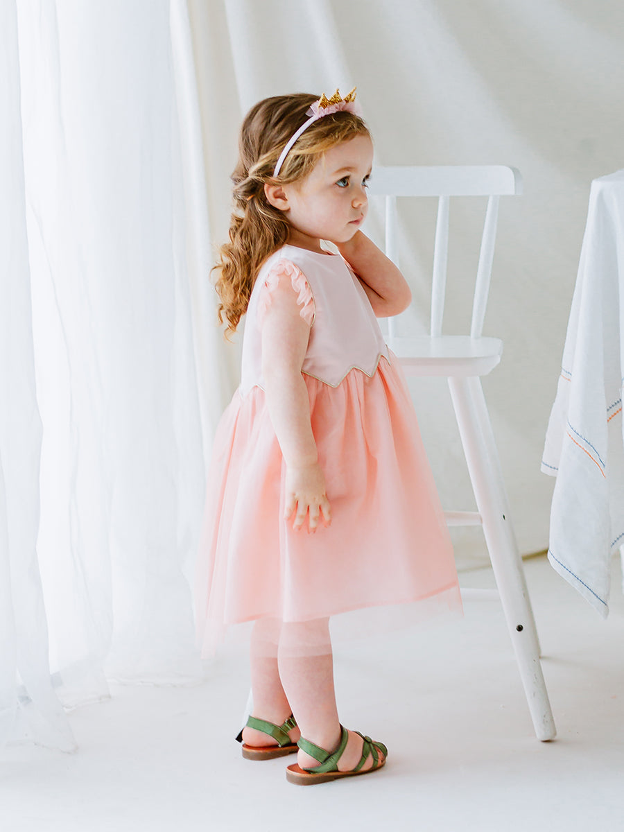 Tresco Dress, Coral Pink – view 6