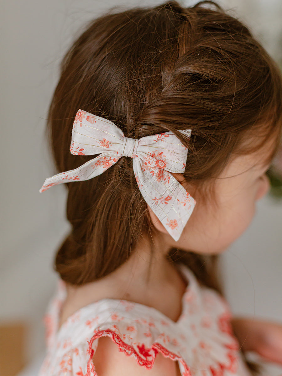 Perrie Hair Bow Clip Set of 2, Twinkling Rosa – Happyology