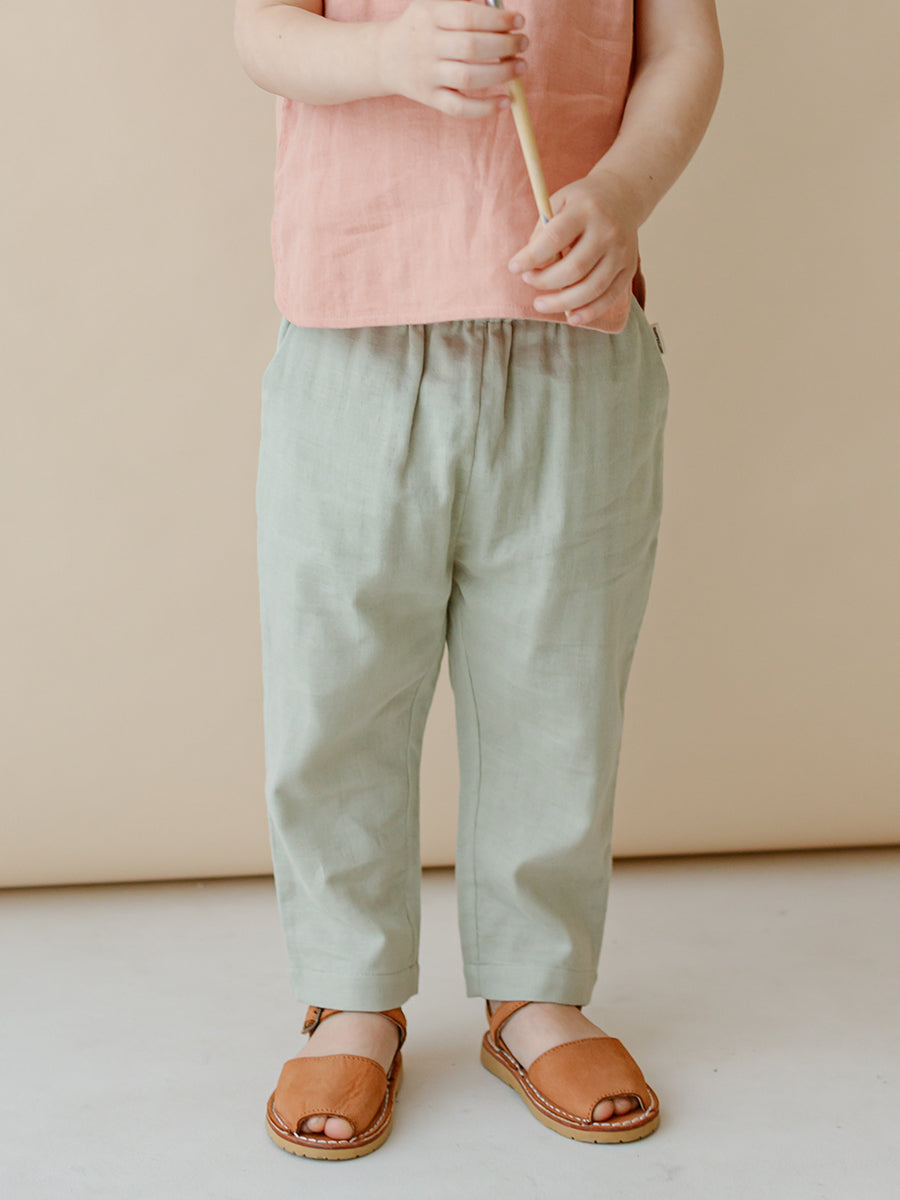 Moorway Soft Cotton Gauze Trousers,Mint Green – view 5