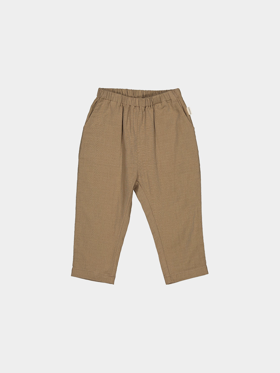 Moorway Soft Cotton Gauze Trousers,Ecru Olive – view 2