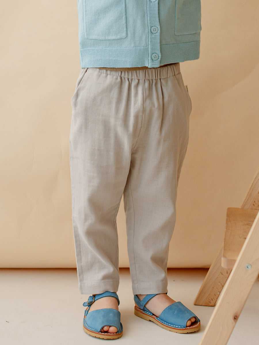 Moorway Soft Cotton Gauze Trousers,Warm Gray – Happyology