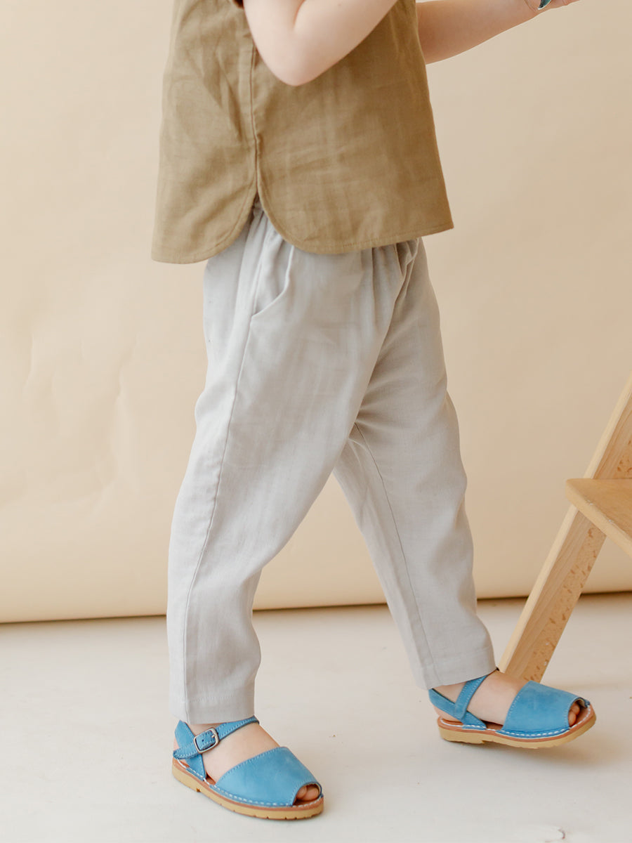 Moorway Soft Cotton Gauze Trousers,Warm Gray – view 5