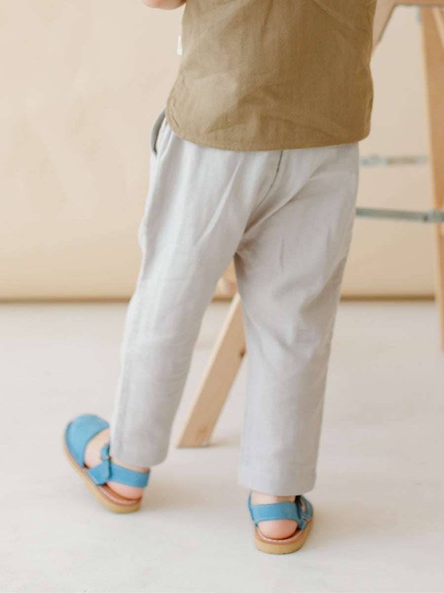 Moorway Soft Cotton Gauze Trousers,Warm Gray – view 6
