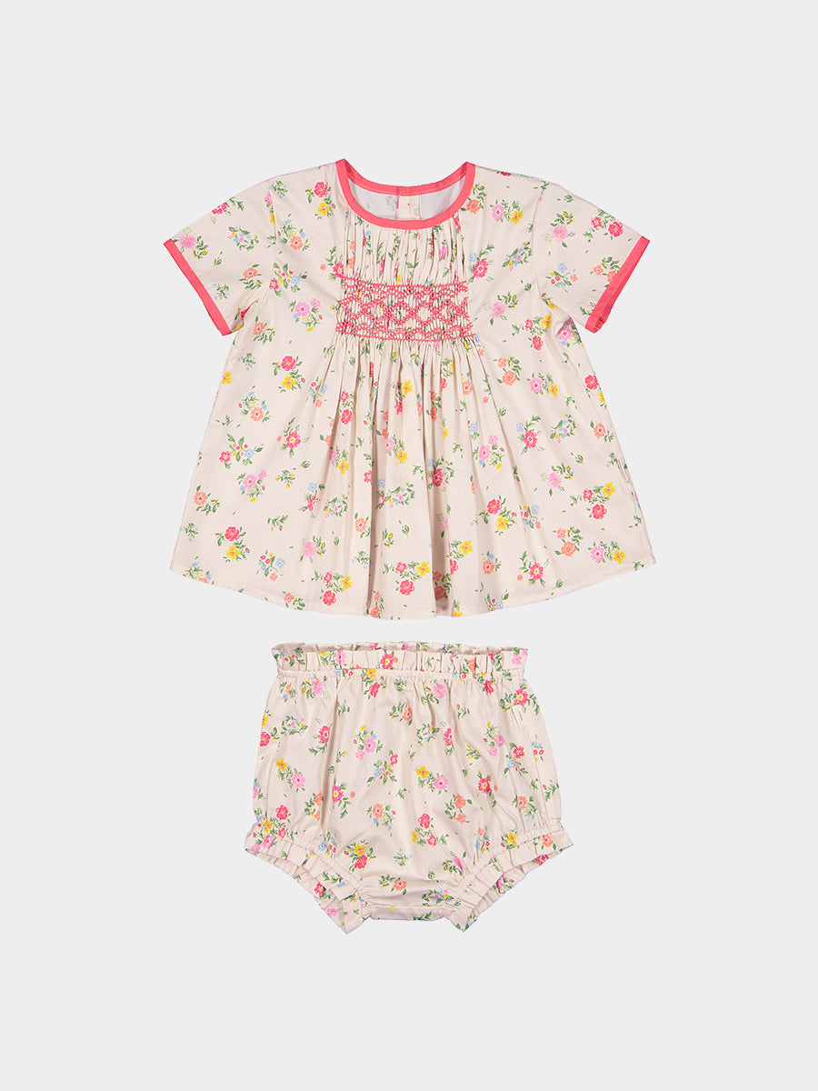 Odette 2-Piece Smocked Top and Bloomers Set, Kew Gardens – view 2