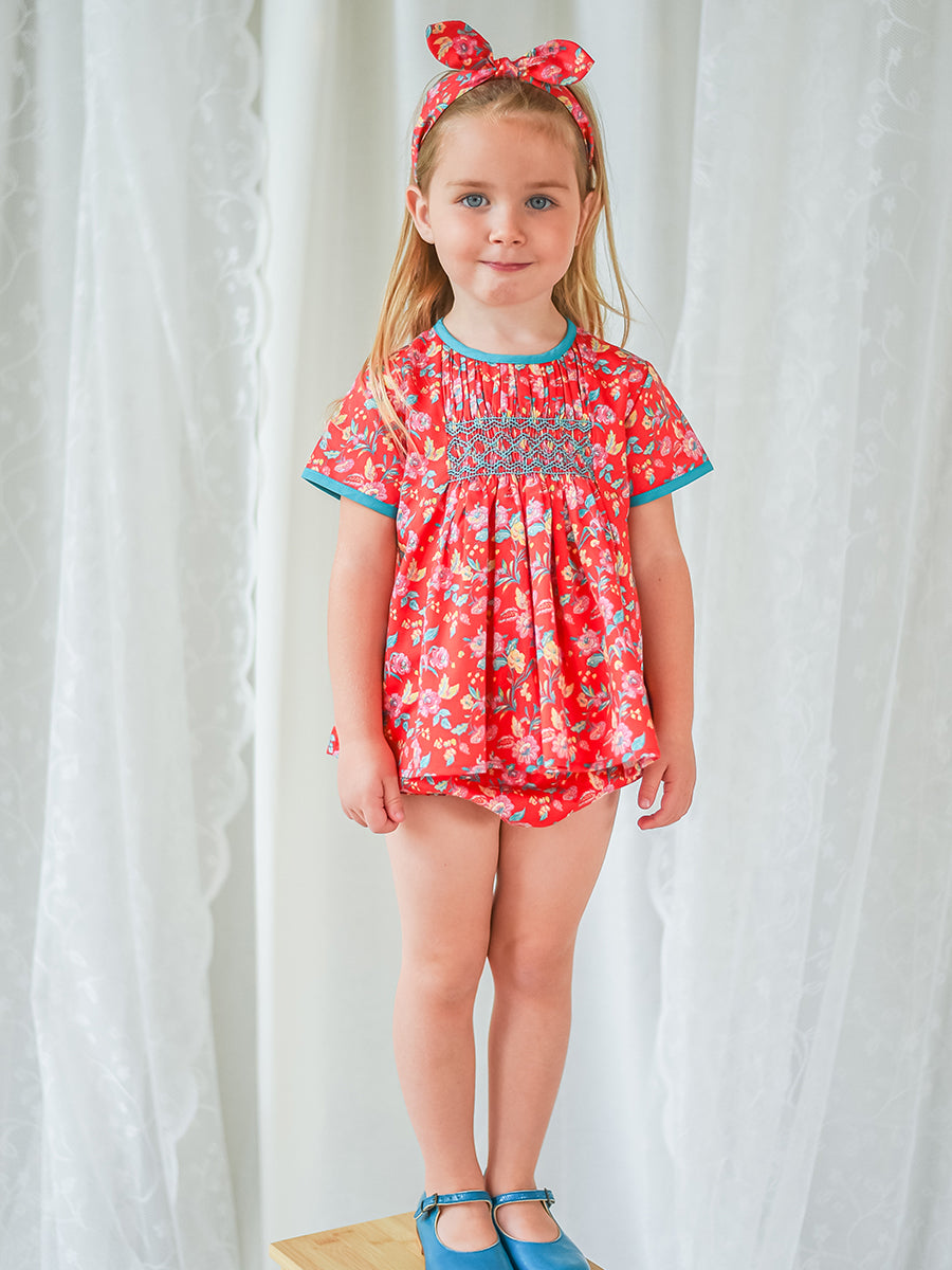 Odette 2-Piece Smocked Top and Bloomers Set, Happyland – Happyology