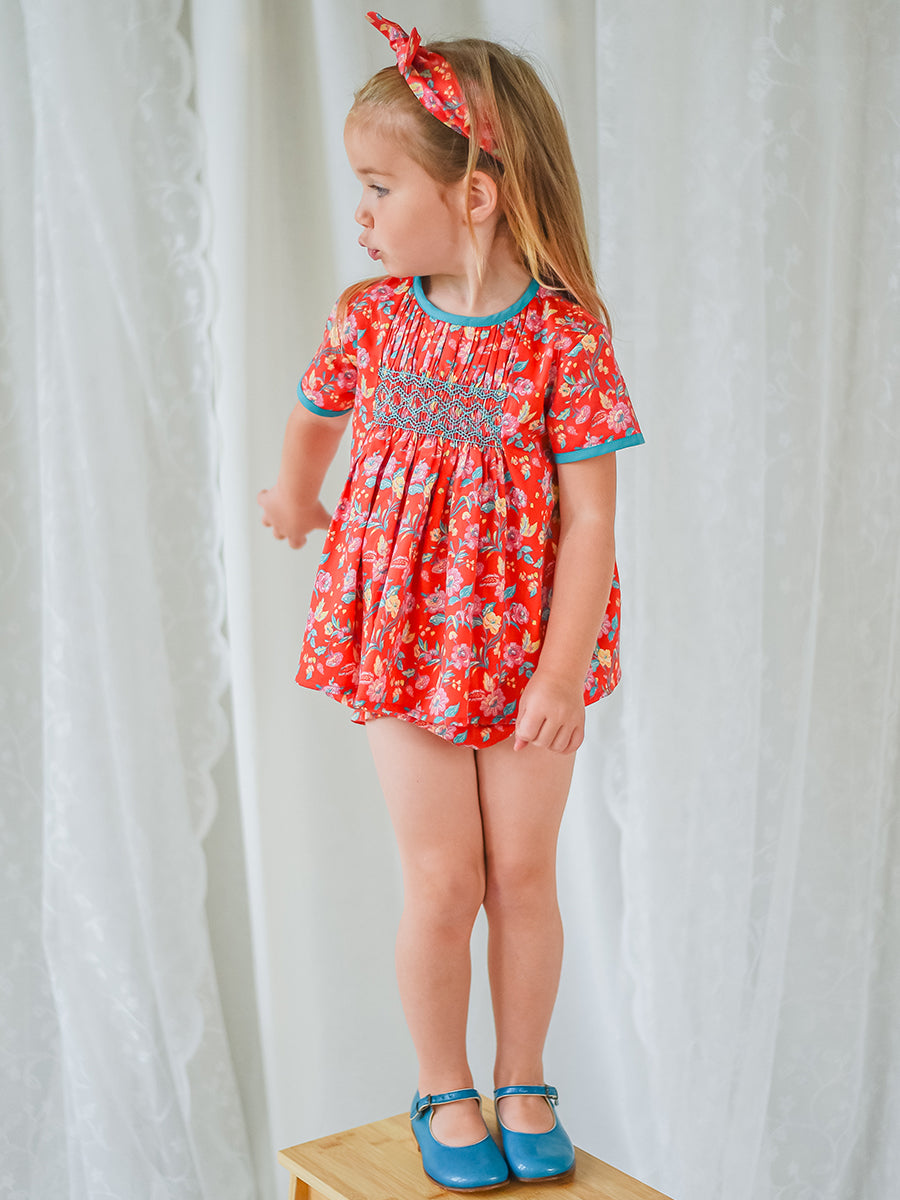Odette 2-Piece Smocked Top and Bloomers Set, Happyland – view 5