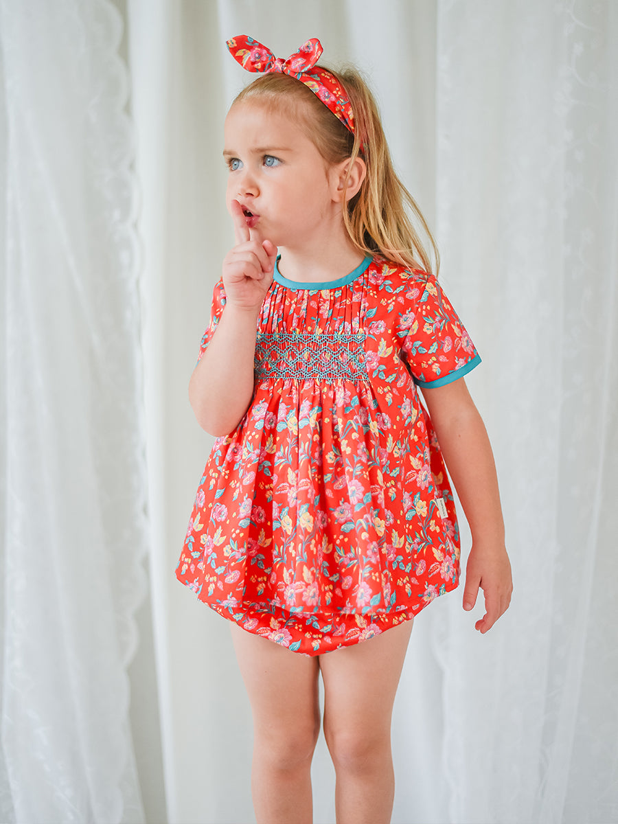 Odette 2-Piece Smocked Top and Bloomers Set, Happyland – view 6