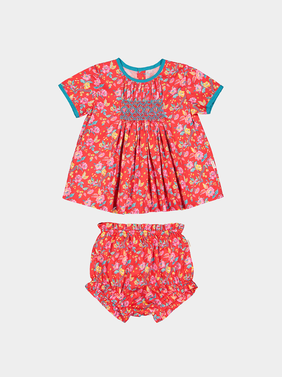 Odette 2-Piece Smocked Top and Bloomers Set, Happyland – view 2