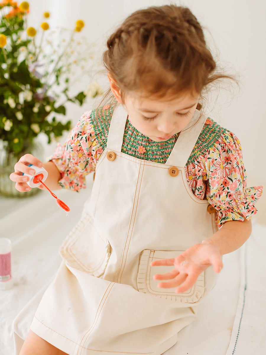 Colette Smocked Blouse, Colourful Newnham – view 5