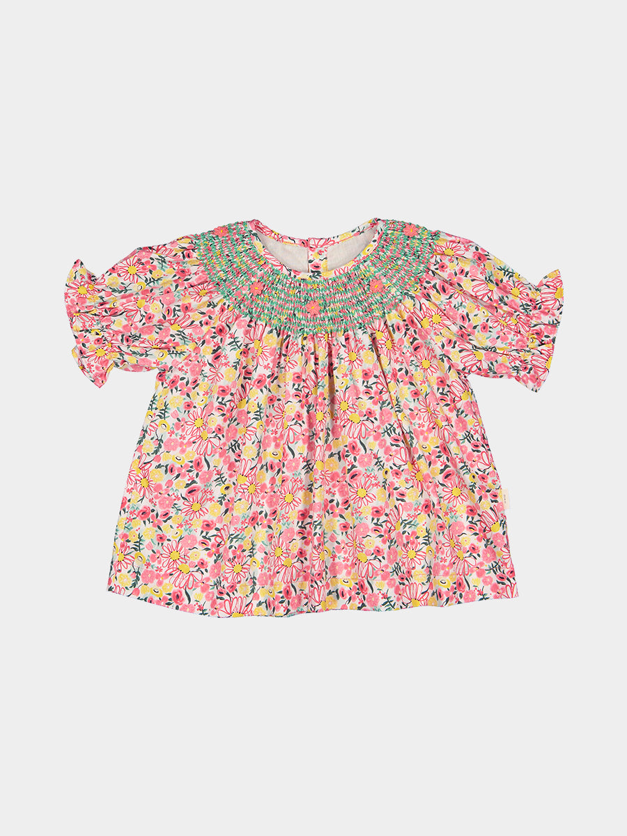 Colette Smocked Blouse, Colourful Newnham – view 2