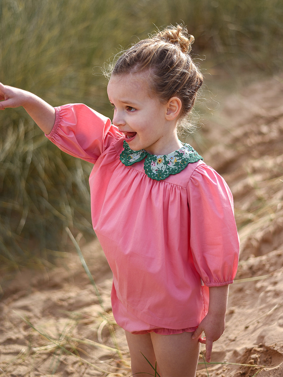 Margot Embroidered Blouse,Dusty Pink – view 3