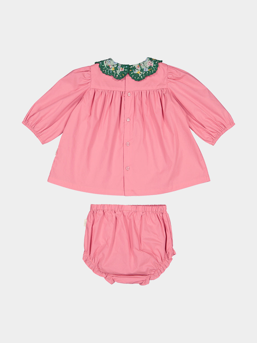 Margot Embroidered Blouse,Dusty Pink – view 7