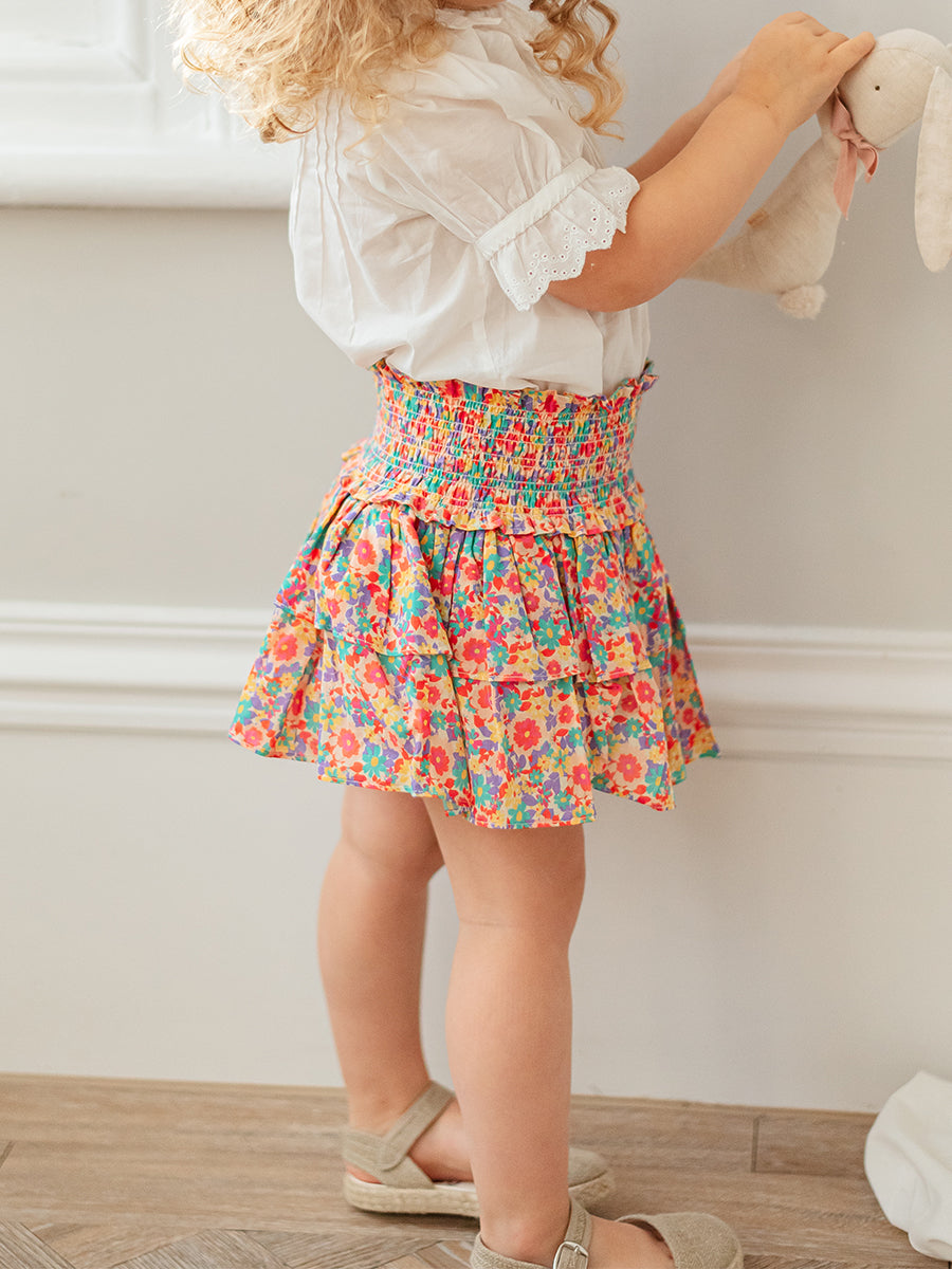 Demi Floral Skirt with Shorts, Ritz Bouquet – view 4