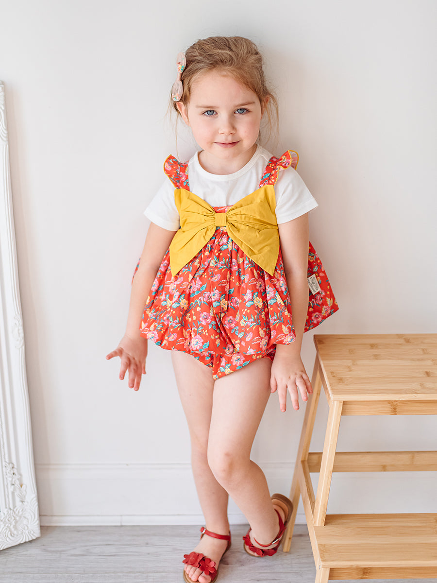 Theresa 3-Piece Floral Top T-Shirt and Bloomers Set, Happyland – view 3