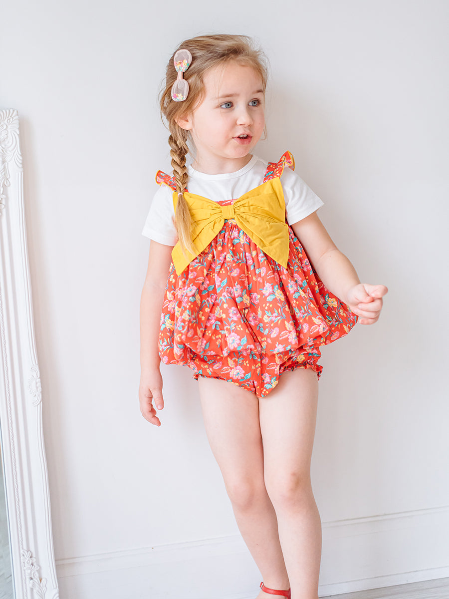 Theresa 3-Piece Floral Top T-Shirt and Bloomers Set, Happyland – view 6