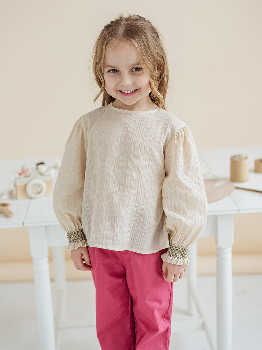 Verbena Blouse, Ecru – Happyology