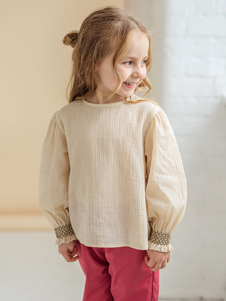 Verbena Blouse, Ecru – view 6