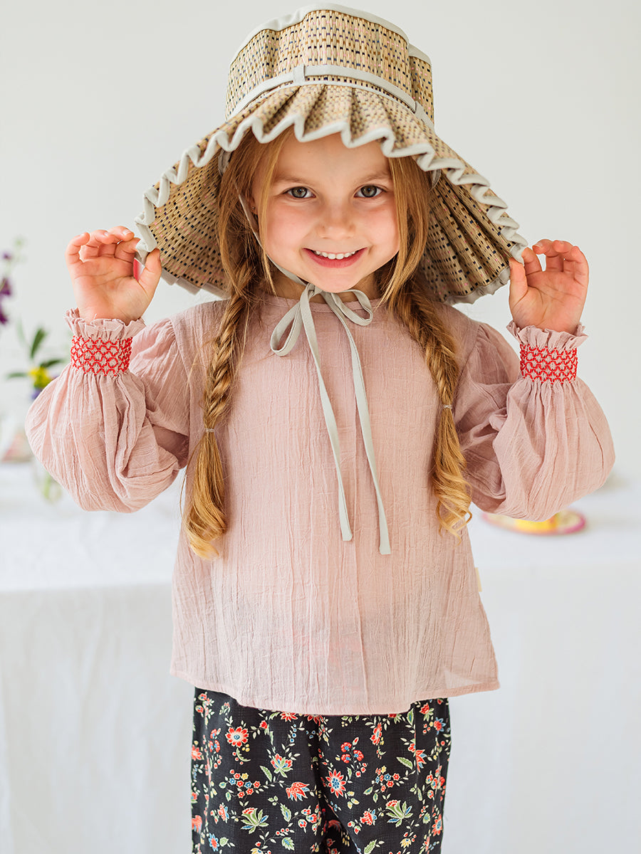 Verbena Blouse, Coral Pink – view 3
