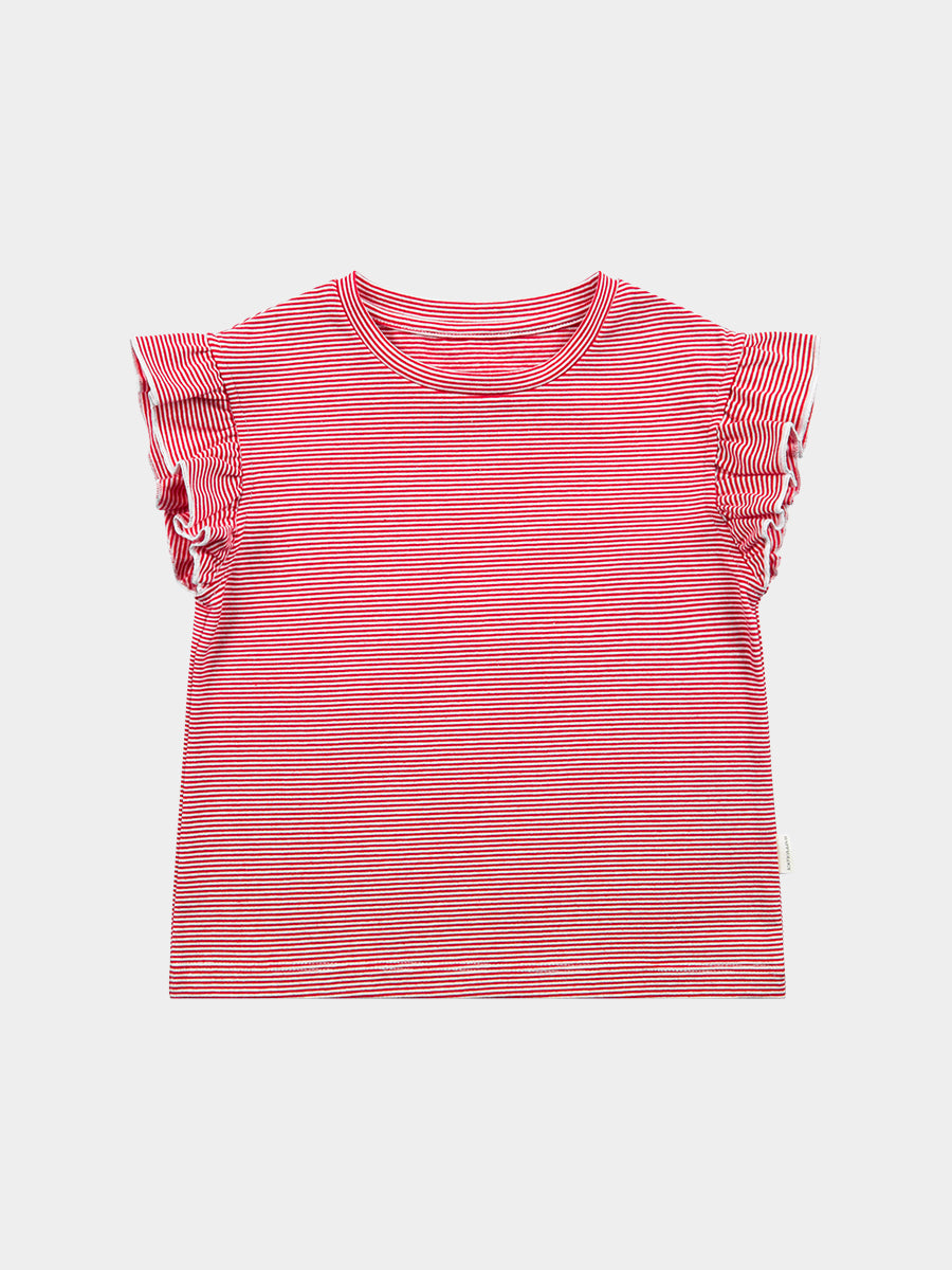 Aria Jersey Tee, Red Stripe – view 2