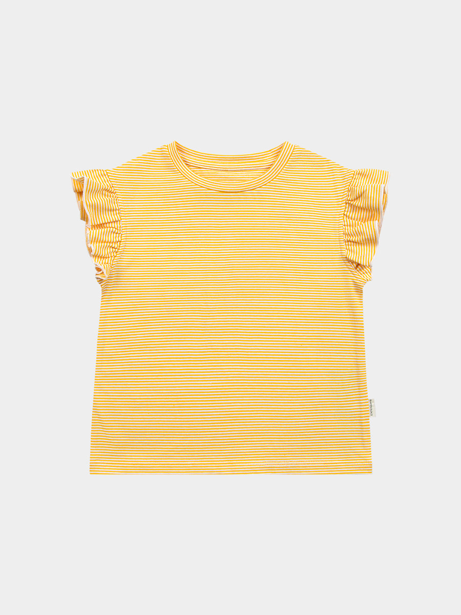 Aria Jersey Tee, Yellow Stripe – view 2