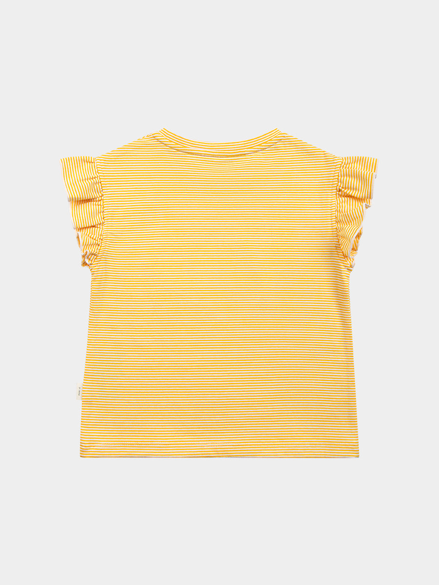 Aria Jersey Tee, Yellow Stripe – view 7