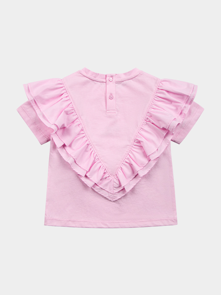 Camelia Frill T-Shirt. Sakura Pink – view 7