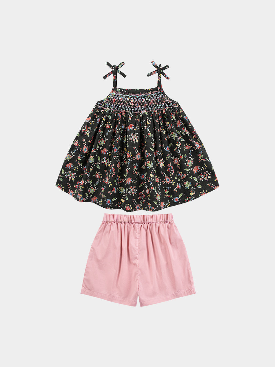 Cerris Smocking Top & Shorts Set, Secret Garden Night – view 7