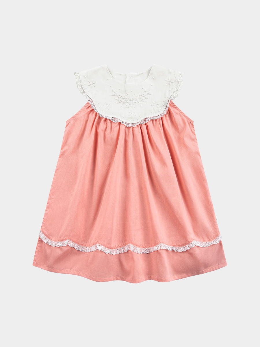 Betty Embroidery Collar Dress, Grapefruit – view 2