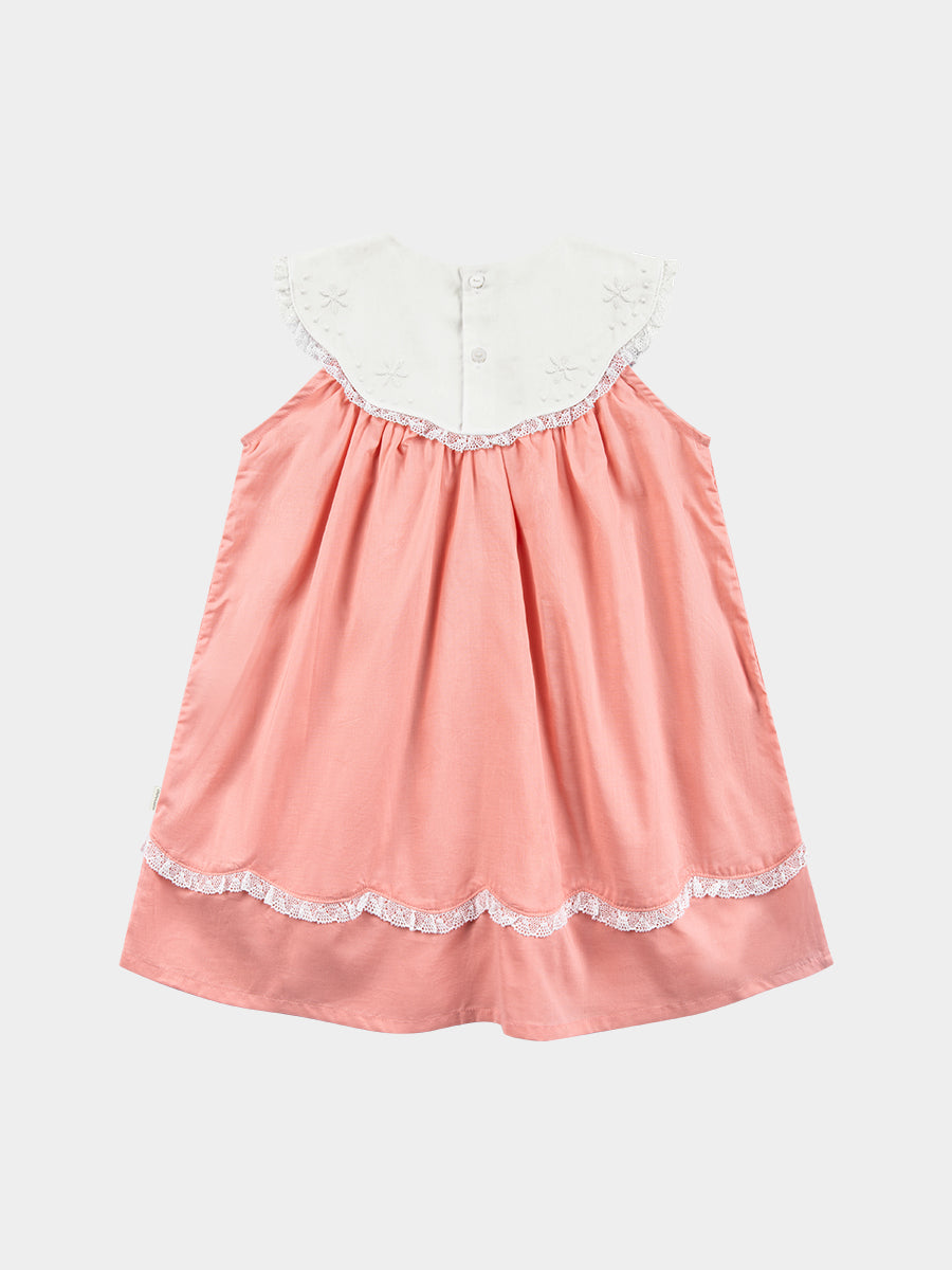 Betty Embroidery Collar Dress, Grapefruit – view 8
