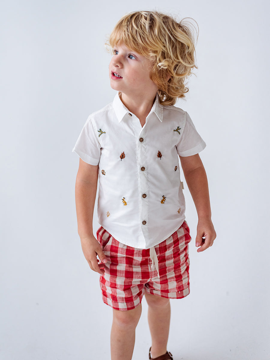 Malus Embroidery Shirt, ivory white – view 4
