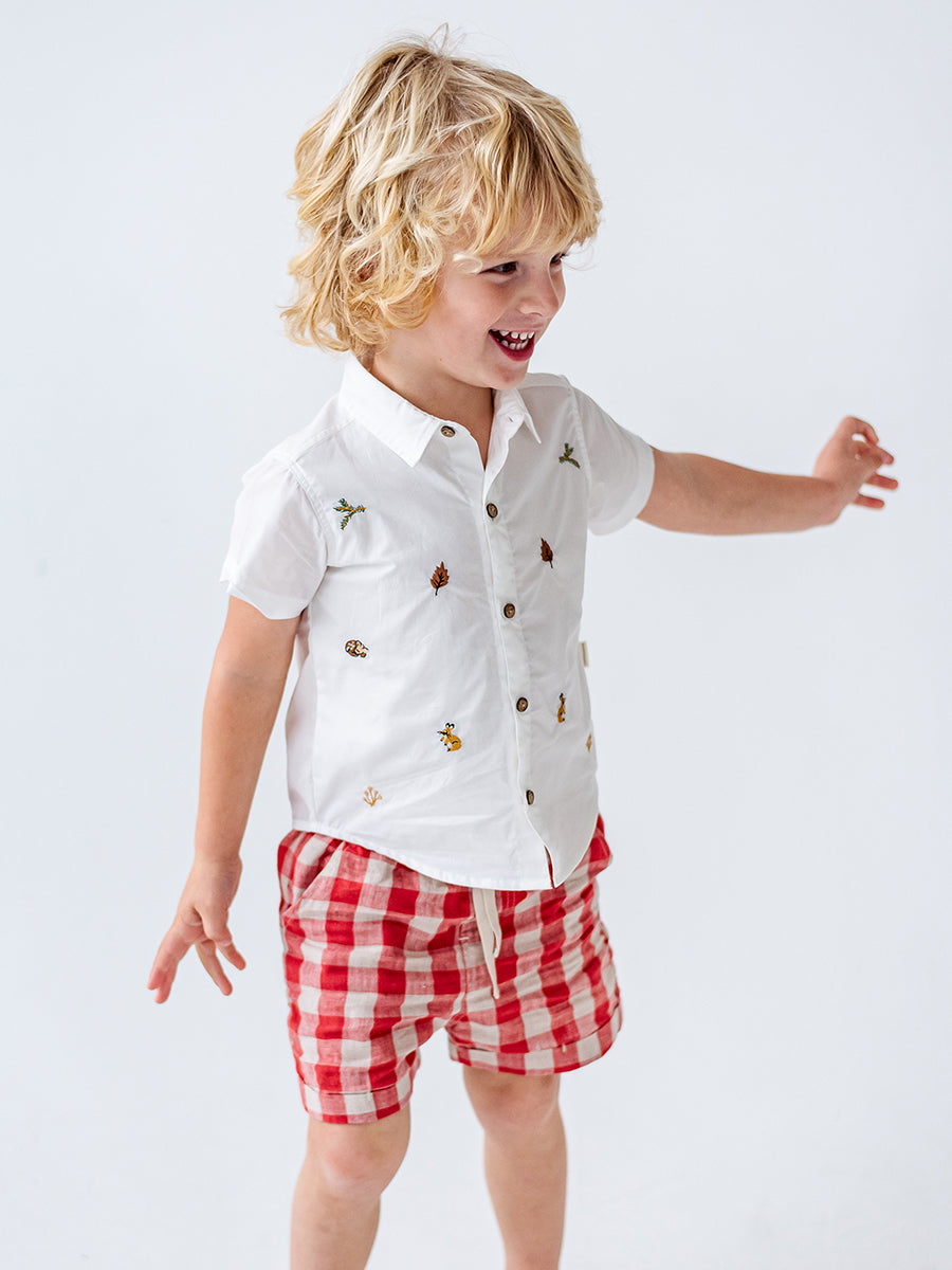 Malus Embroidery Shirt, ivory white – view 6