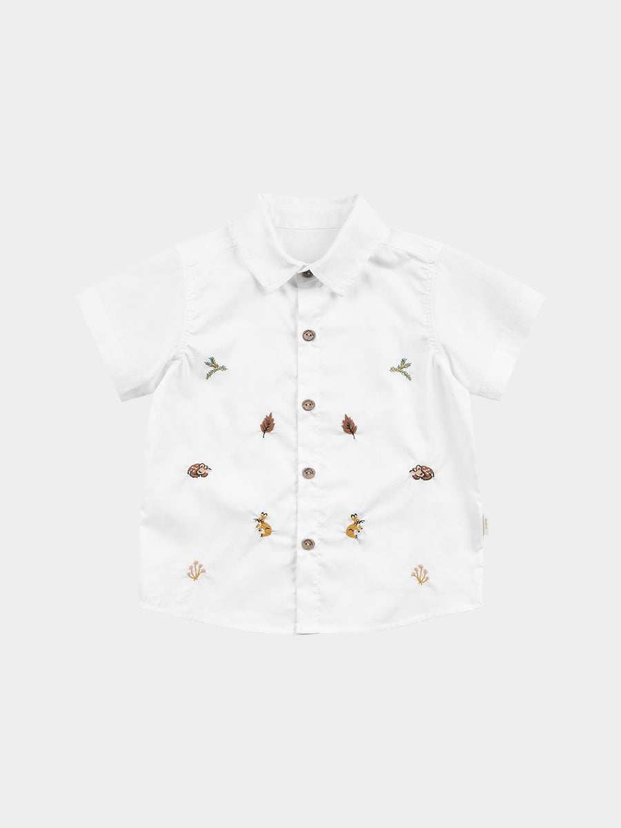 Malus Embroidery Shirt, ivory white – view 2