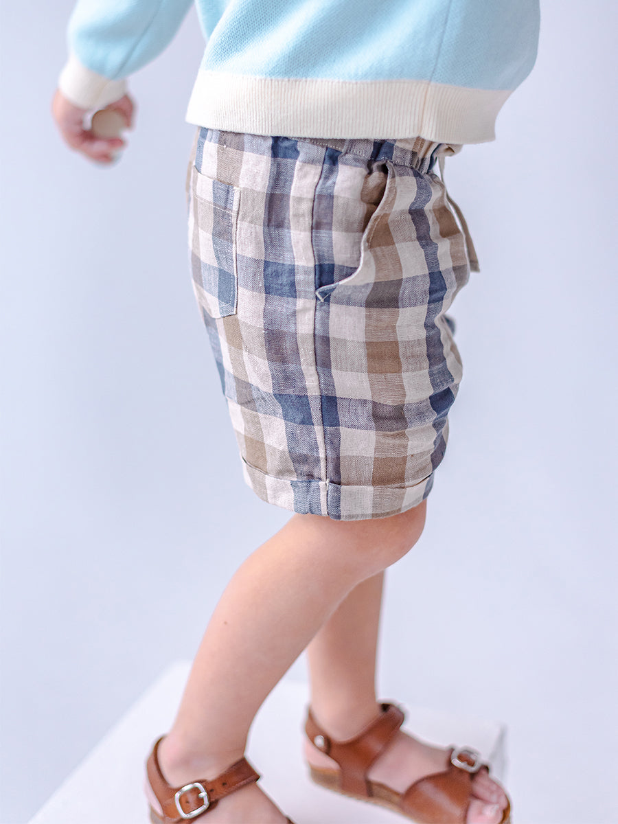 Oak Shorts, Blue Plaid – view 3