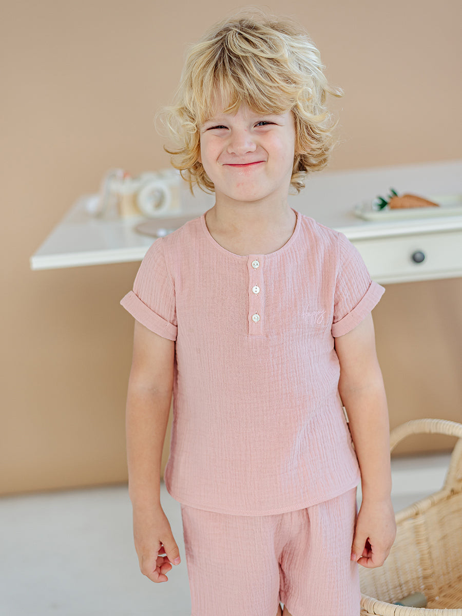 Miller Shirt & Shorts Set, Dusty Pink – view 5