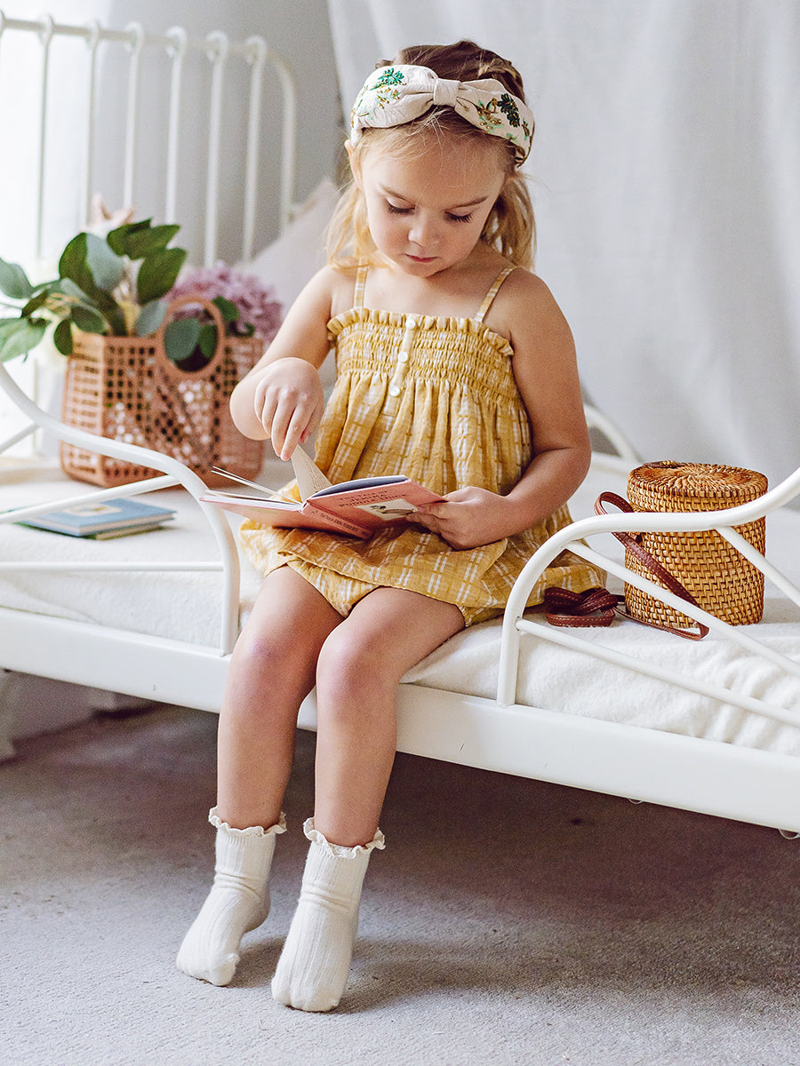 Vatican Top & Bloomers Set, Yellow Gingham – view 3