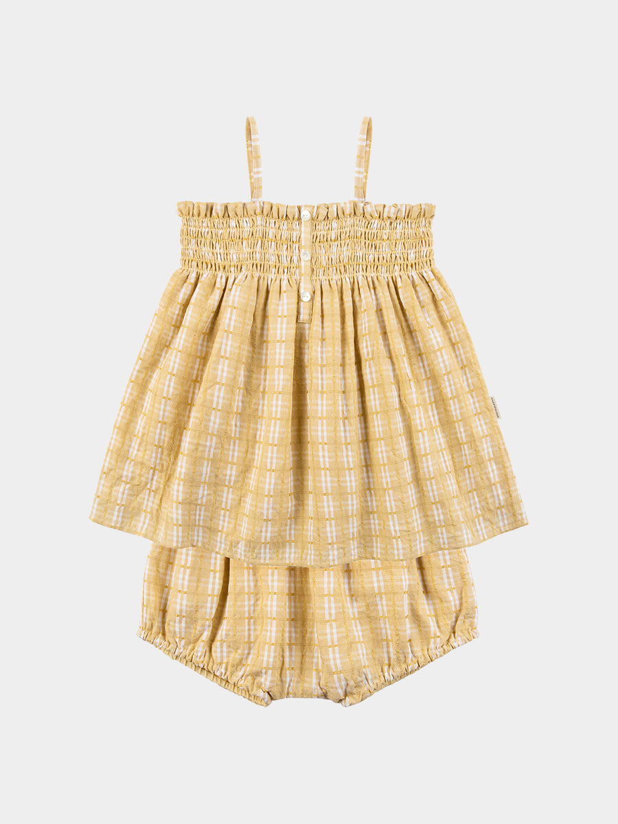 Vatican Top & Bloomers Set, Yellow Gingham – view 2