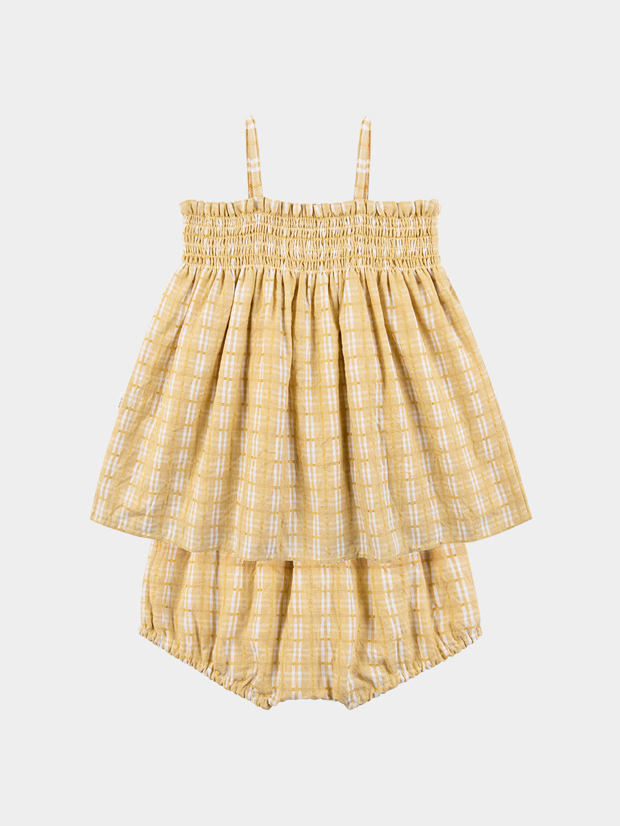 Vatican Top & Bloomers Set, Yellow Gingham – view 8