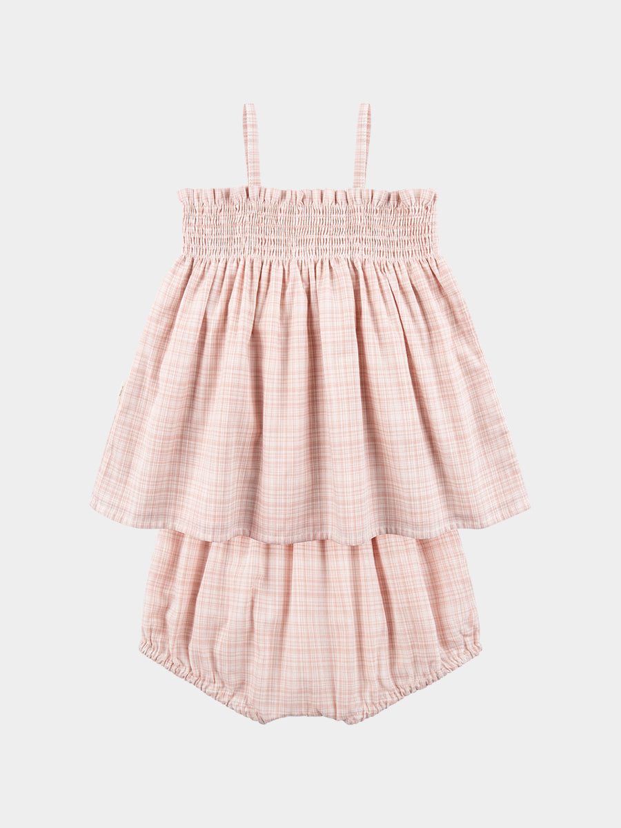 Vatican Top & Bloomers Set, Blush Plaid – view 8