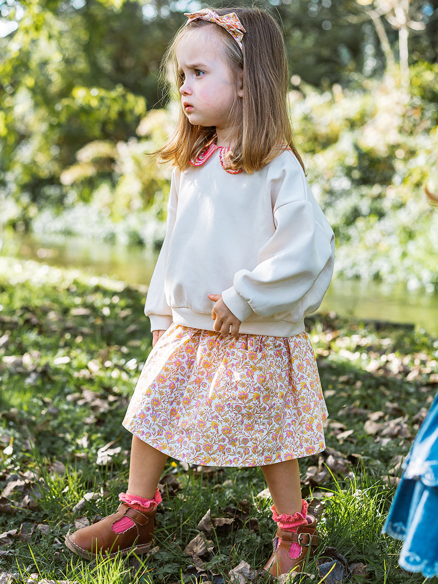 Chatham Skirt, Fuschia Floral – Happyology
