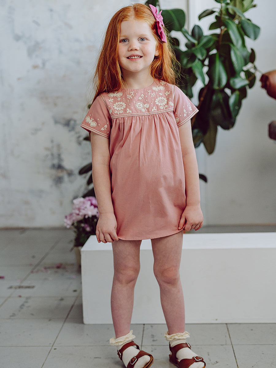 Minneapolis Embroydery Dress, Sakura Pink – view 6