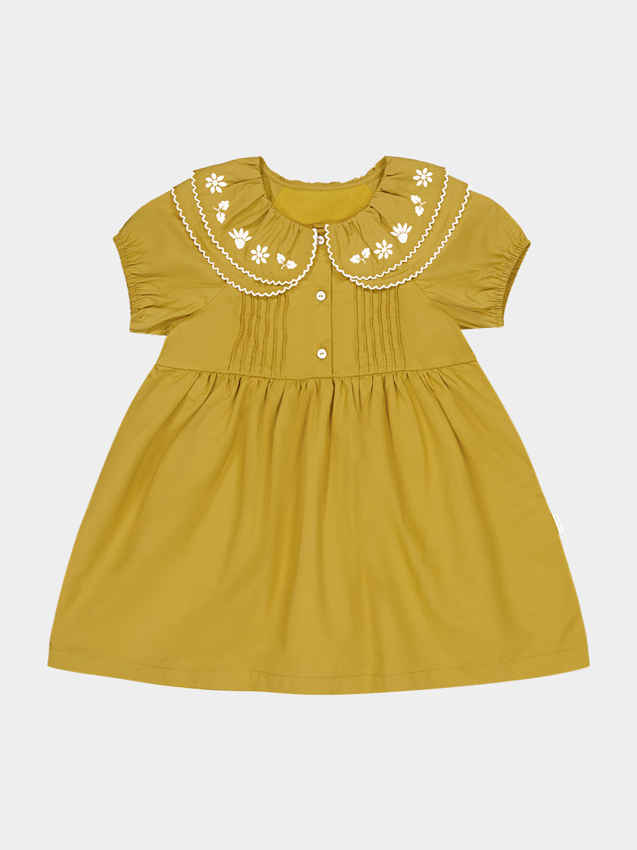 Havana Embroidered Dress, Turmeric – view 2