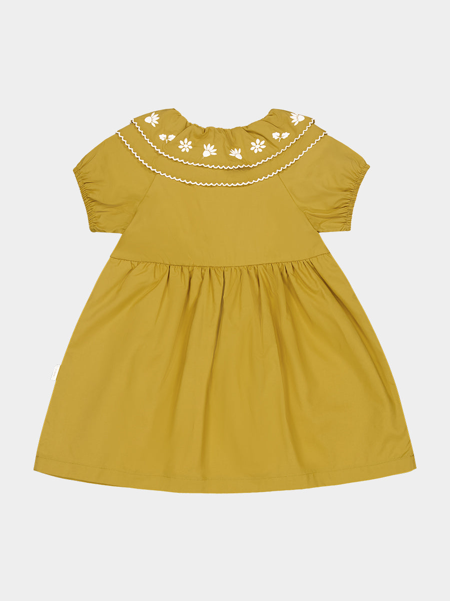 Havana Embroidered Dress, Turmeric – view 8