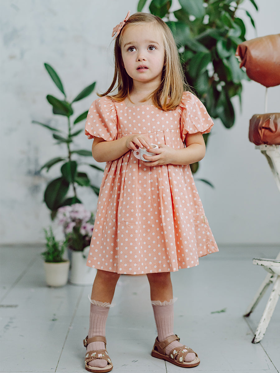 Harrogate Polka Dot Dress, Pink Polka – view 3