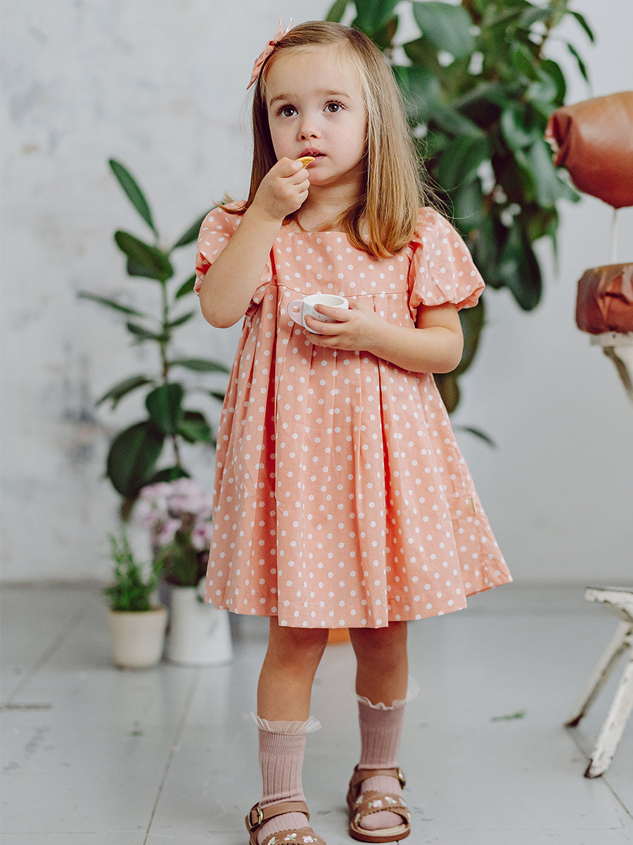Harrogate Polka Dot Dress, Pink Polka – view 4