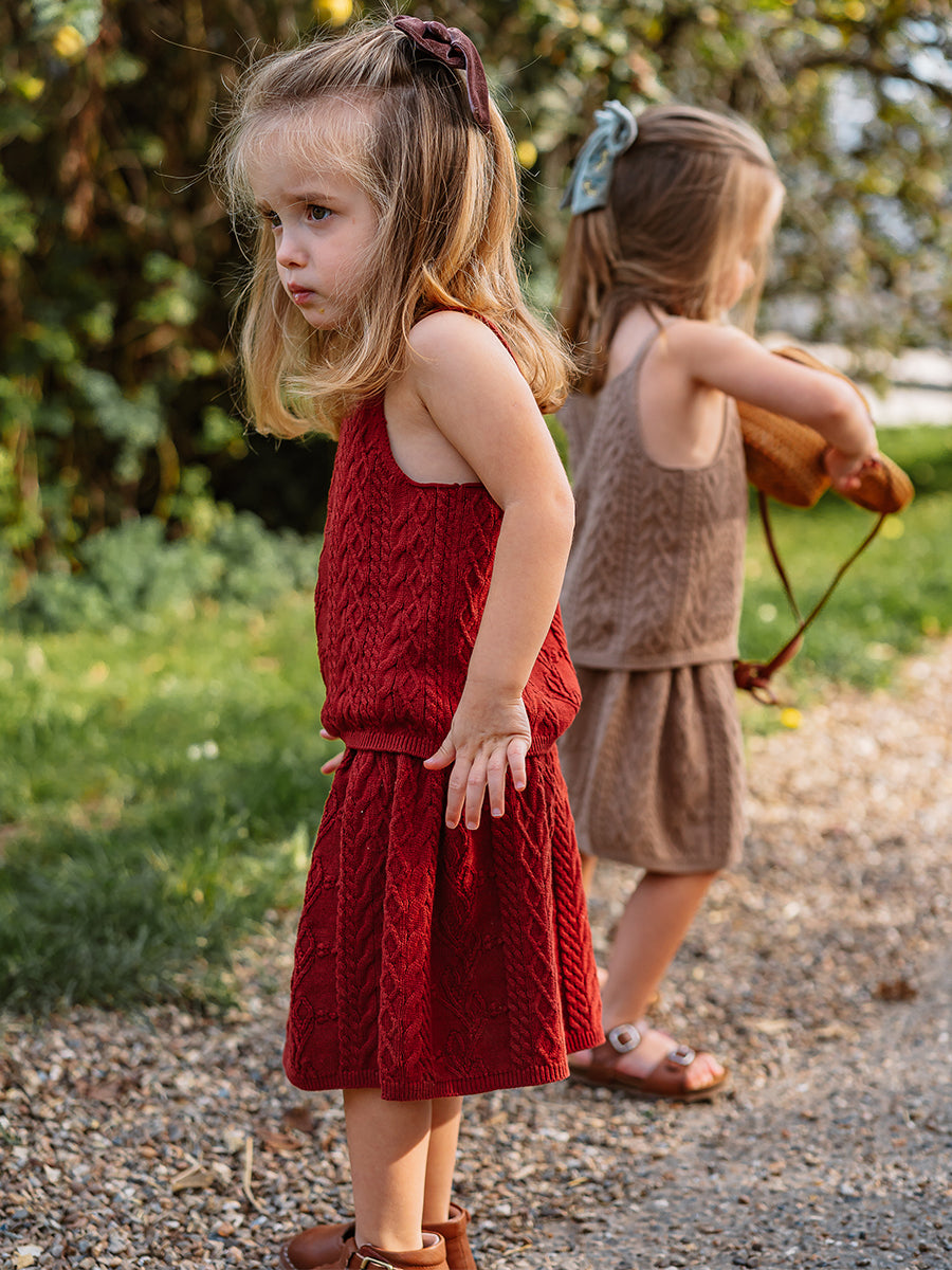 Samantha Knitted Camisole, Maple Red – view 5