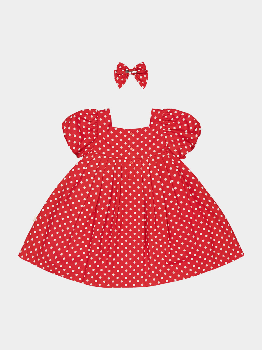 Harrogate Polka Dot Dress, Red Polka – view 8