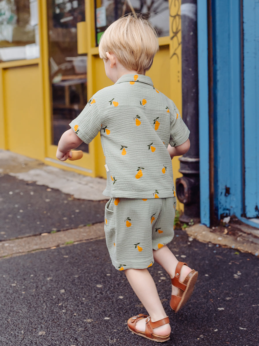 Weymouth Shirt, Happy Pears Green – view 7